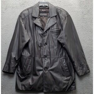 Wilsons Leather Jacket Mens Medium Black 3M Thinsulate Insulation Zip-Out Lining